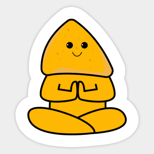 International yoga day with cute nachos character Sticker